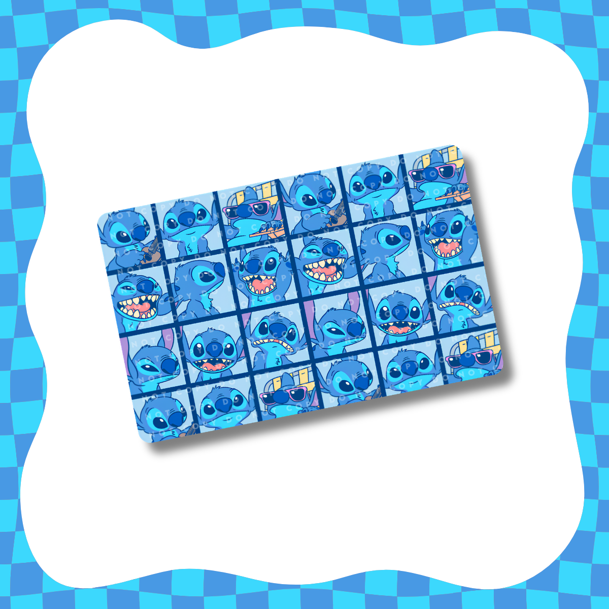 Blue Alien Blocks Card Skin