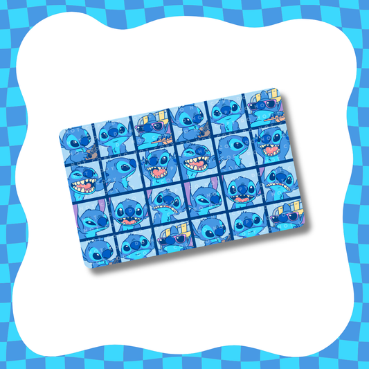 Blue Alien Blocks Card Skin