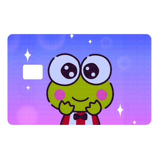 Kawaii Frog Purple Card Skin
