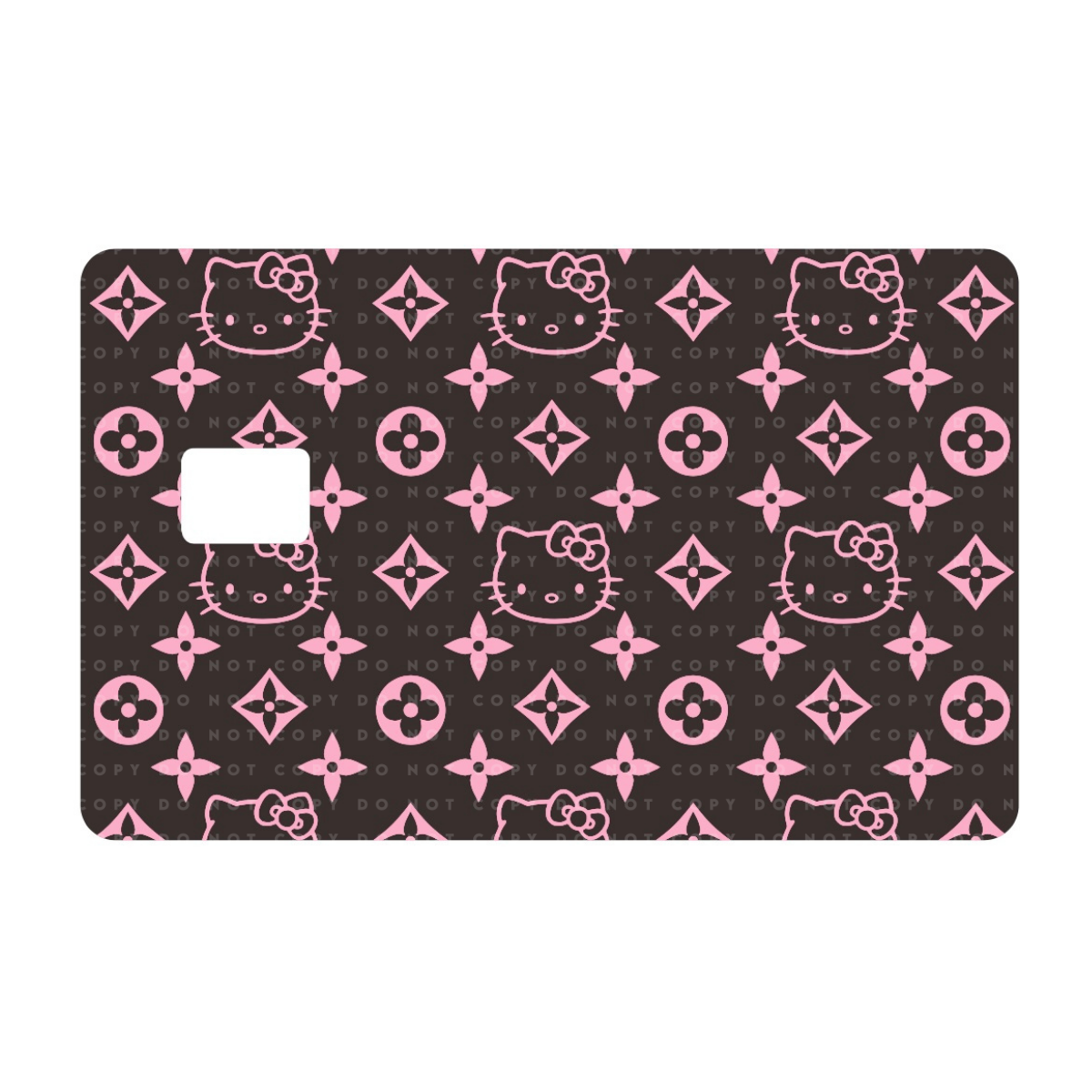 Designer Inspired Card Skin (black and pink)