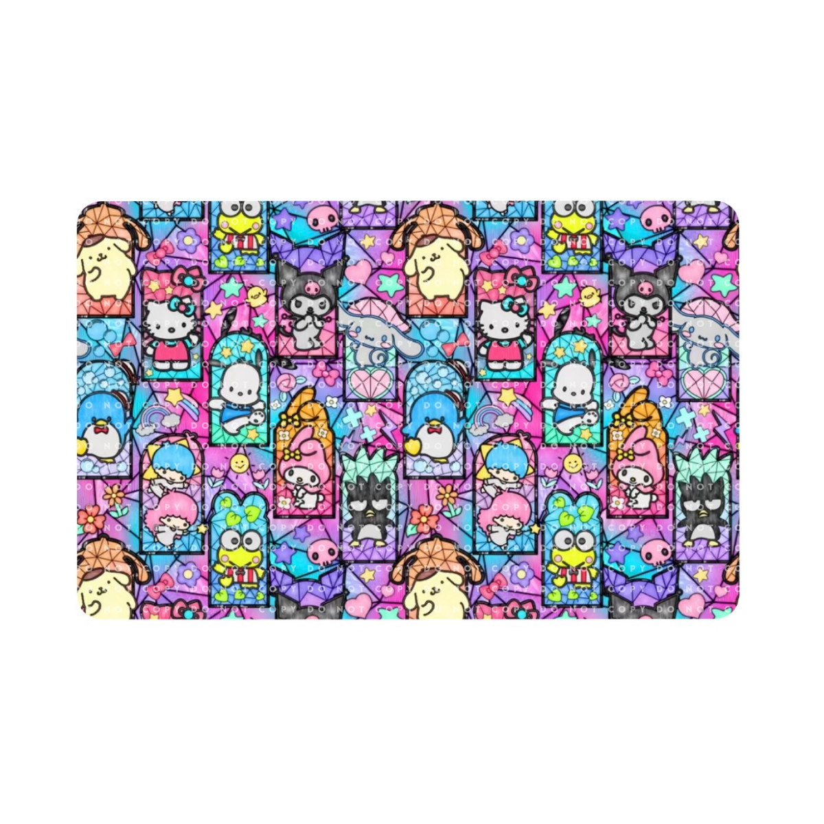 Kitty and friends stained glass Card Skin