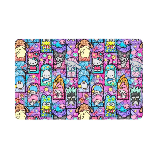 Kitty and friends stained glass Card Skin