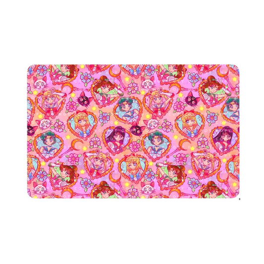 Anime Girls Hearts Card Skin