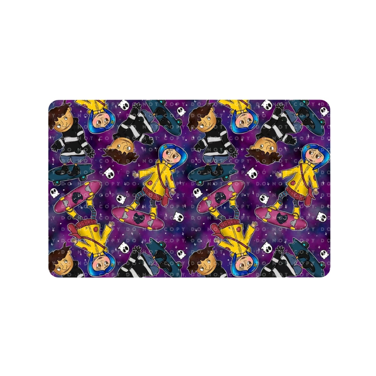 Skater Button Girl Card Skin