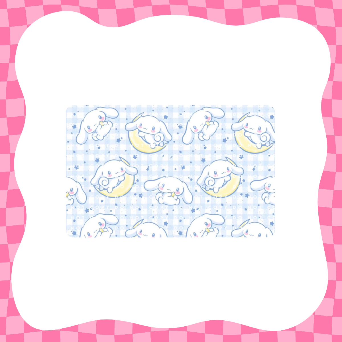 Blue Gingham Cinna Card Skin