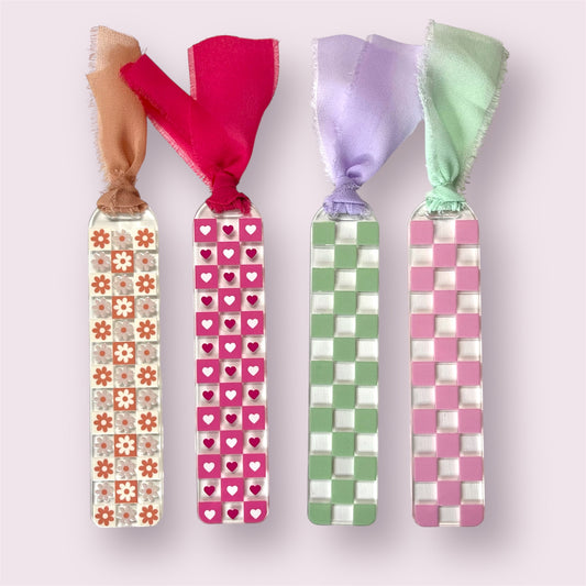 Checkered Acrylic Bookmarks